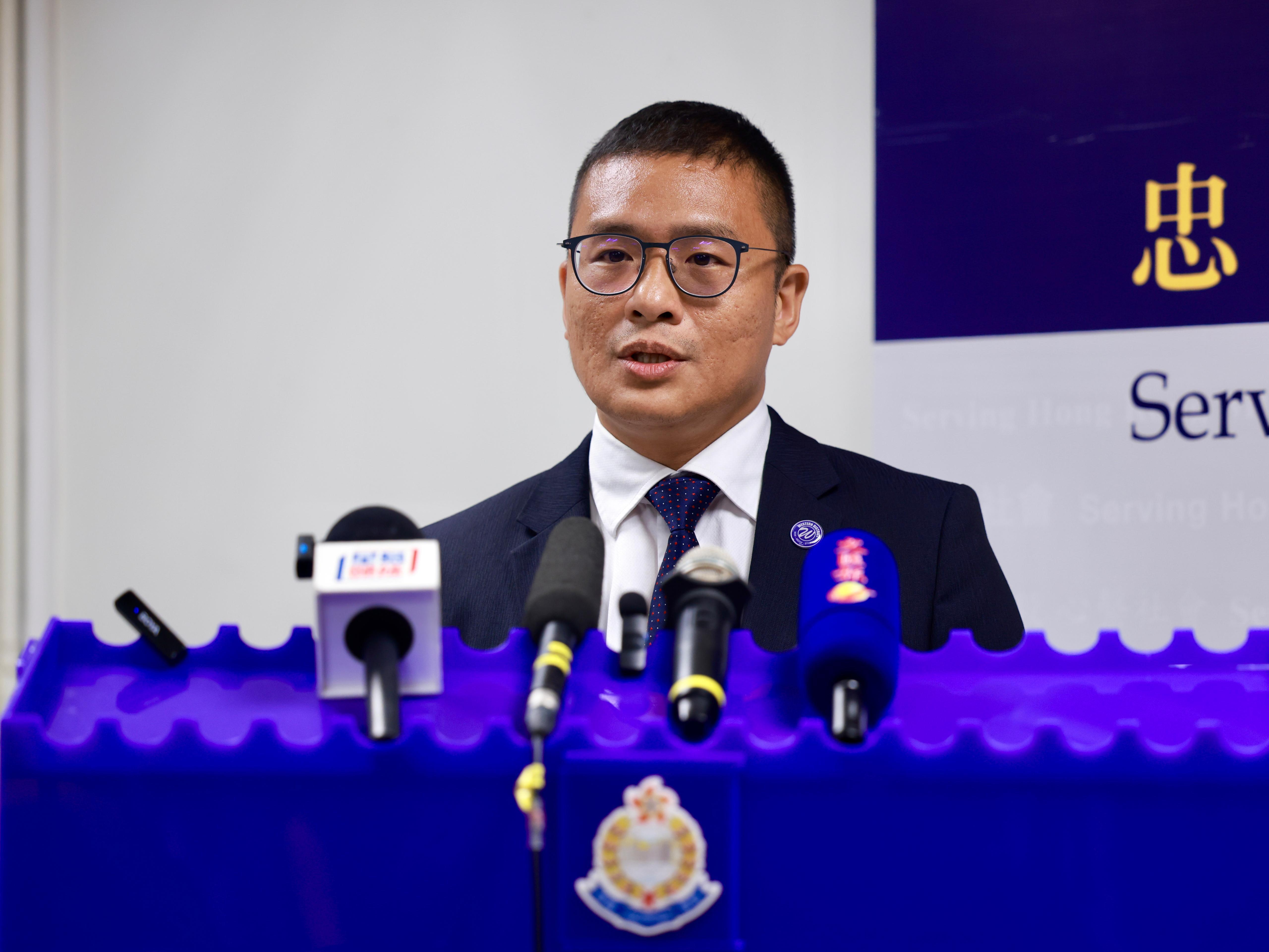 西區警區刑事調查總督察黃逸生。