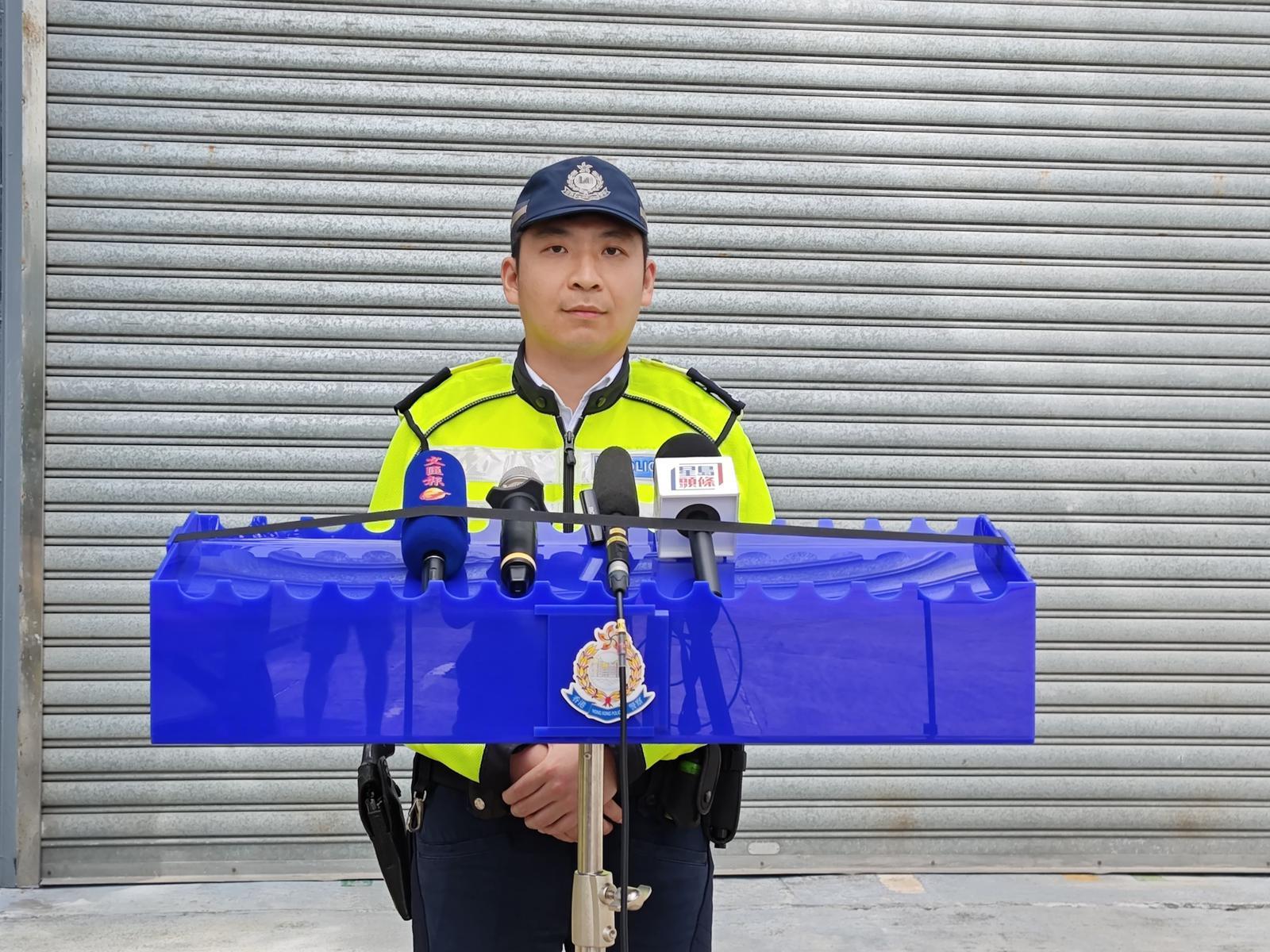 新界南總區交通部執行及管制組特遣隊主管高級督察廖偉倫。