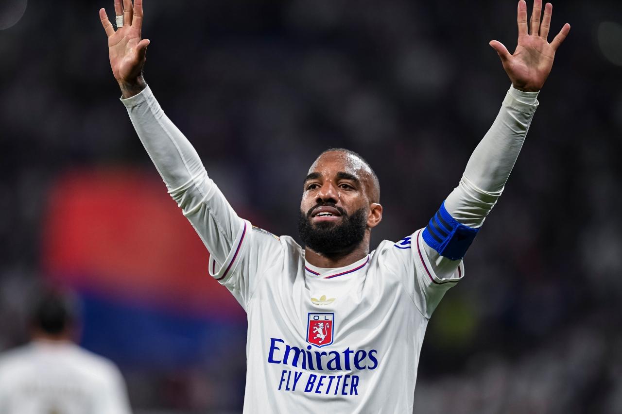 拿卡錫迪(Alexandre Lacazette)與里昂約滿,料不會隨隊出戰法乙。(資料圖片)