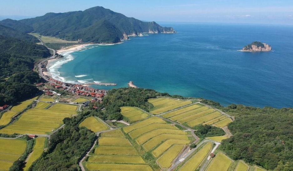 根據氣象台觀測,山口縣微型地震主要集中在萩市與阿武町交界處,5月後多發生於阿武町一帶。圖為山口縣阿武町。(互聯網)