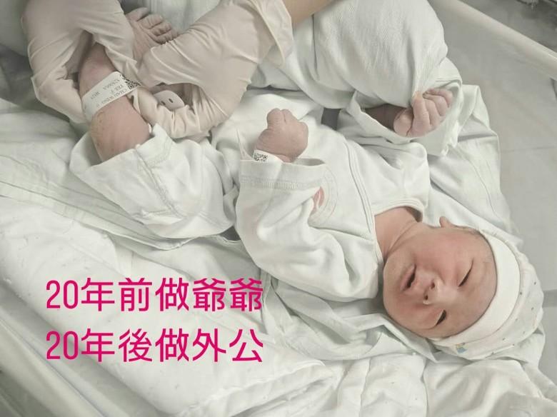 陳榮峻囡囡誕下BB,陳榮峻開心可以跟BB見面。