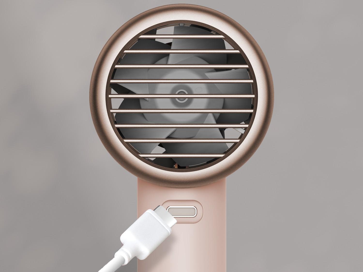 手提風扇仔|Momax 1°Go使用USB-C充電。