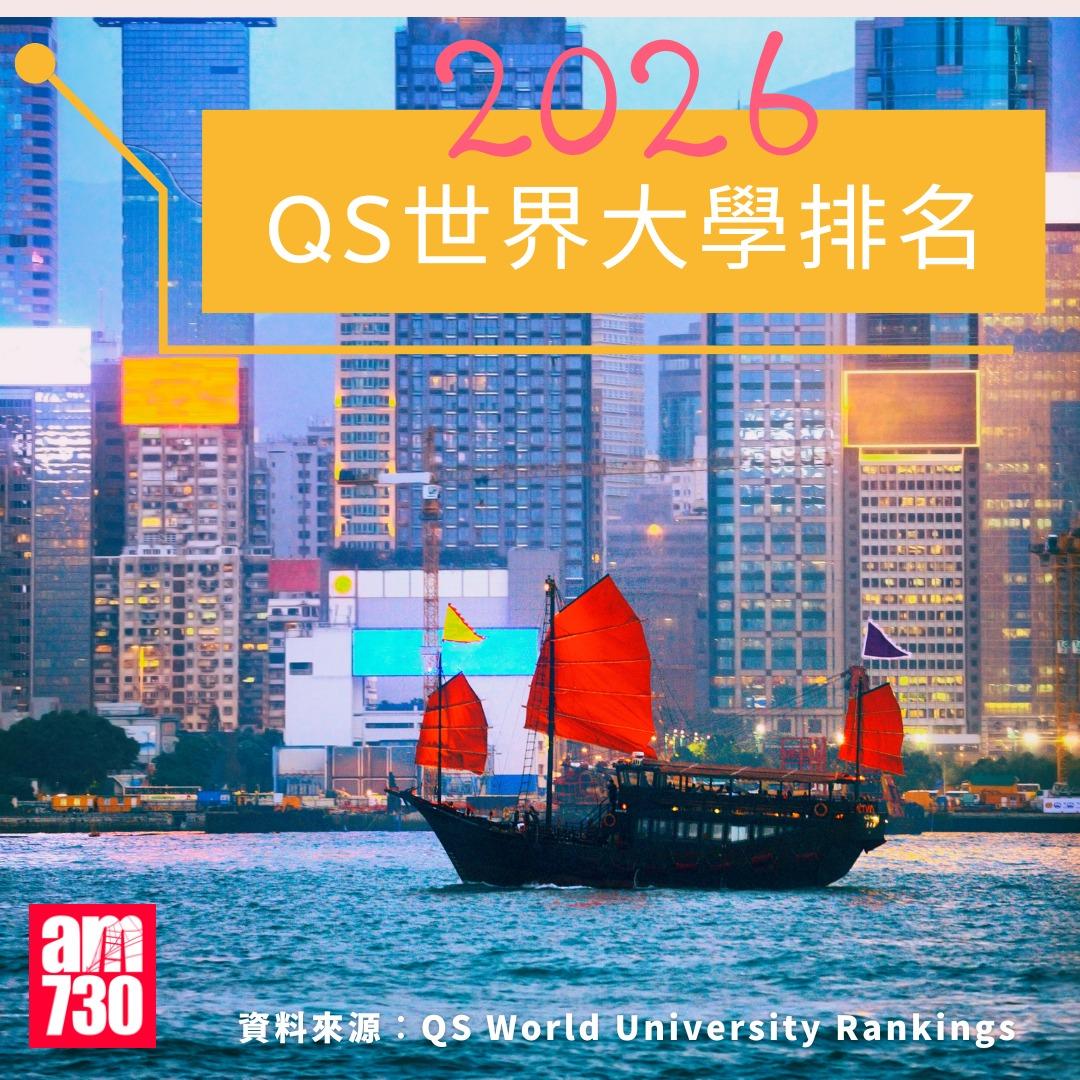 QS世界大學排名2026—本港大學排名 (am730製圖)