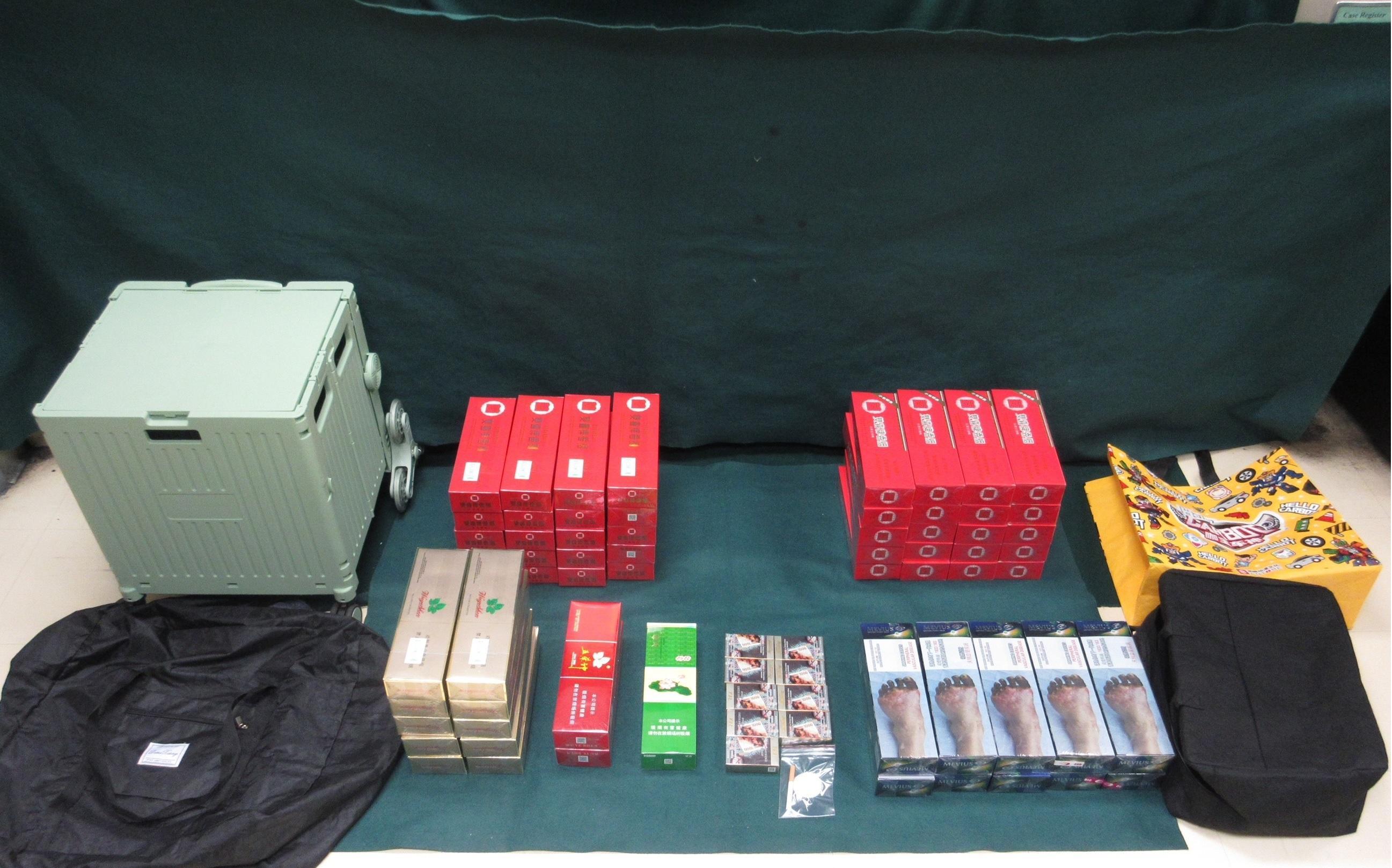 3人攜帶逾3萬支未完稅香煙入境。