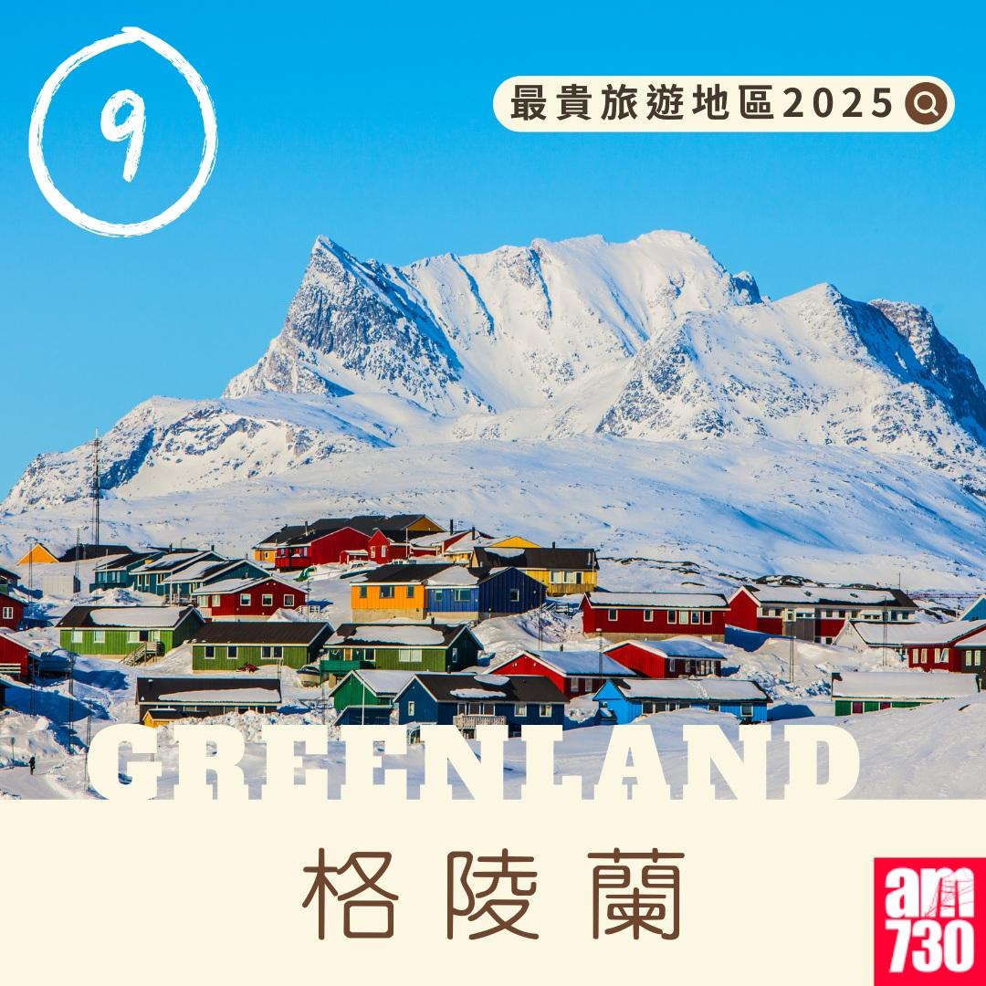 最貴旅遊地區|格陵蘭(am730製圖)