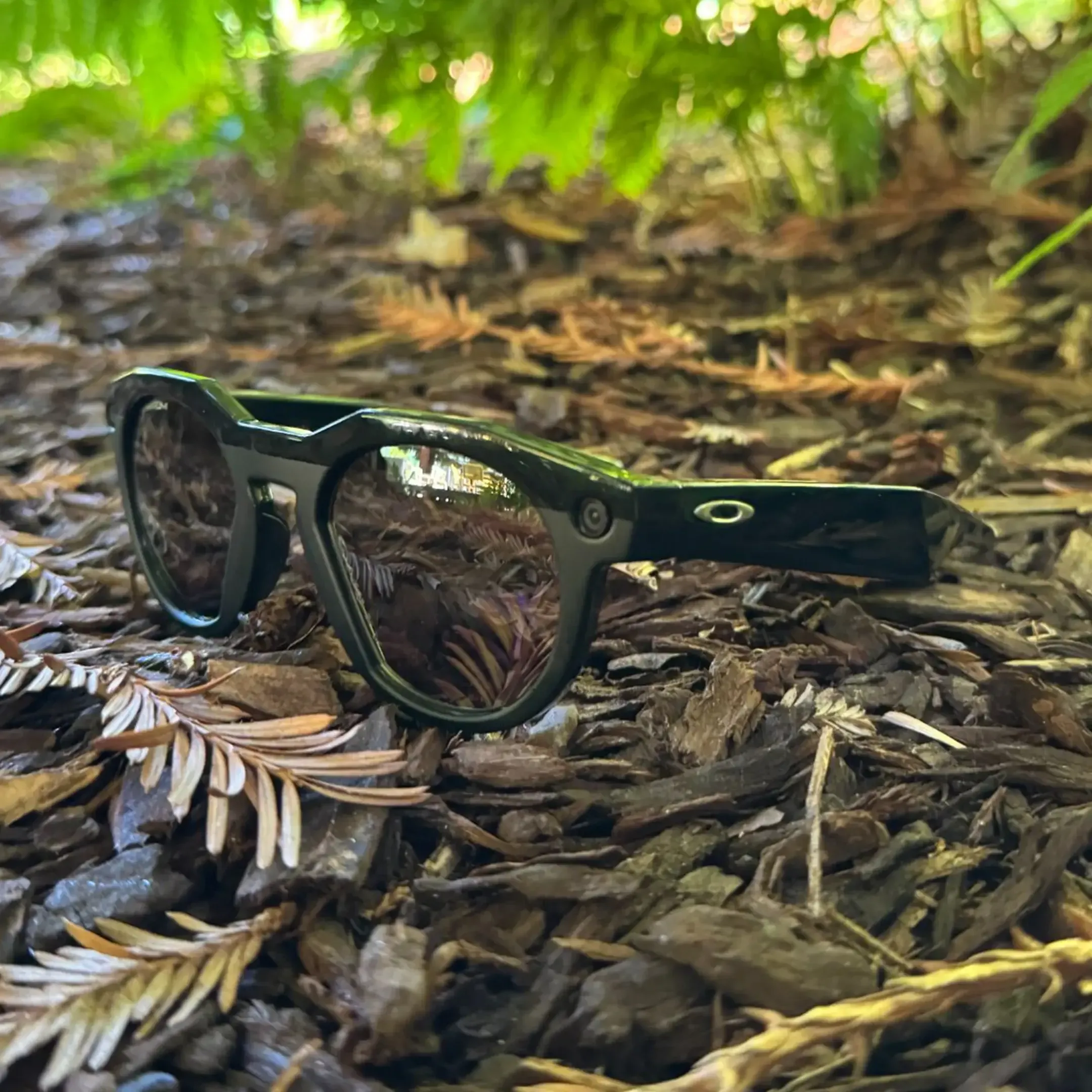 Oakley Meta HSTN黑框配透明鏡片。