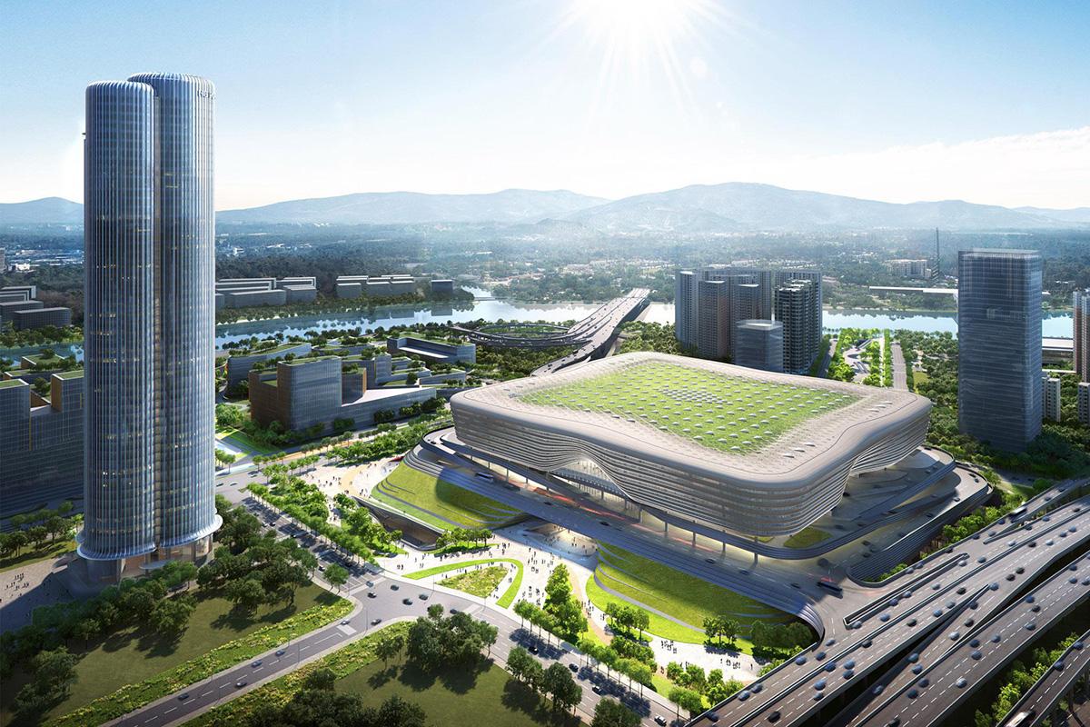 新皇崗口岸預料2026年啟用。(Aedas模擬圖)