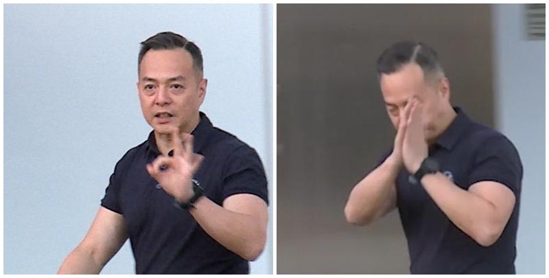 警務處處長周一鳴傍晚再到屯門醫院,探望昨日於港深西部公路墮橋的重傷警員。 (港台影片截圖)