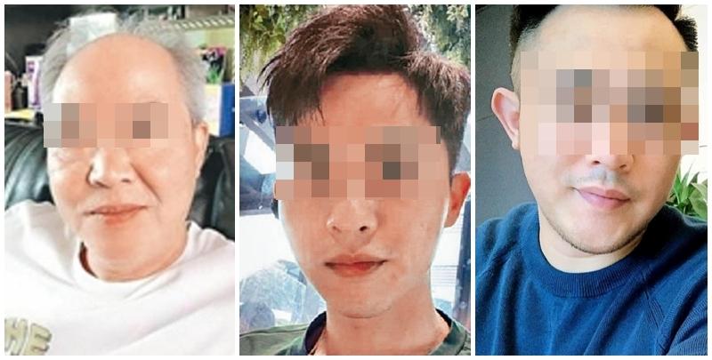 28歲女模特兒、譚仔米線創辦人媳婦蔡天鳳於2023年在大埔龍尾村疑遭殺害碎屍。死者前夫鄺港智(中)、前家翁鄺球(左)及前大伯鄺港傑(右)被控謀殺及阻止合法埋葬屍體罪