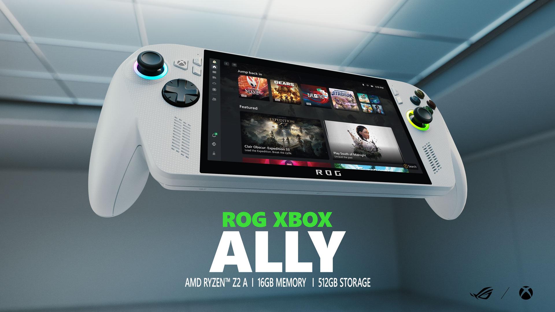 ROG Xbox Ally為入門版,規格更簡單。