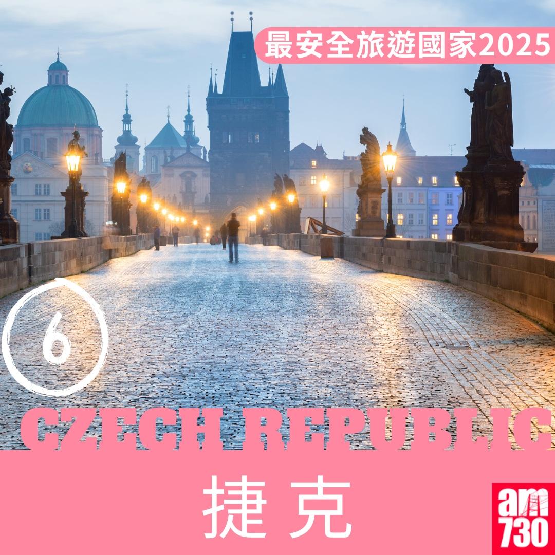 2025年最安全旅遊國家|捷克(am730製圖)