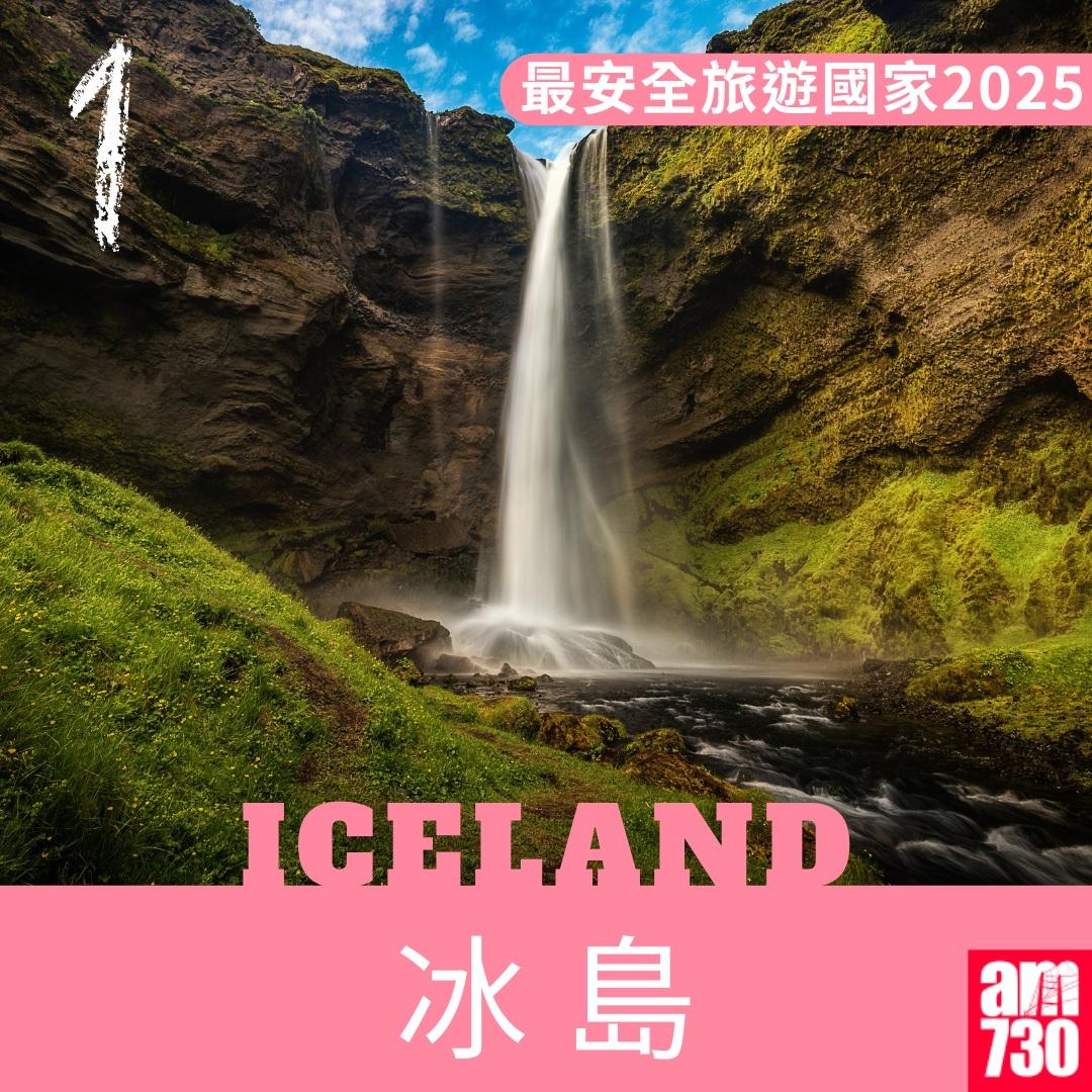 2025年最安全旅遊國家|冰島(am730製圖)
