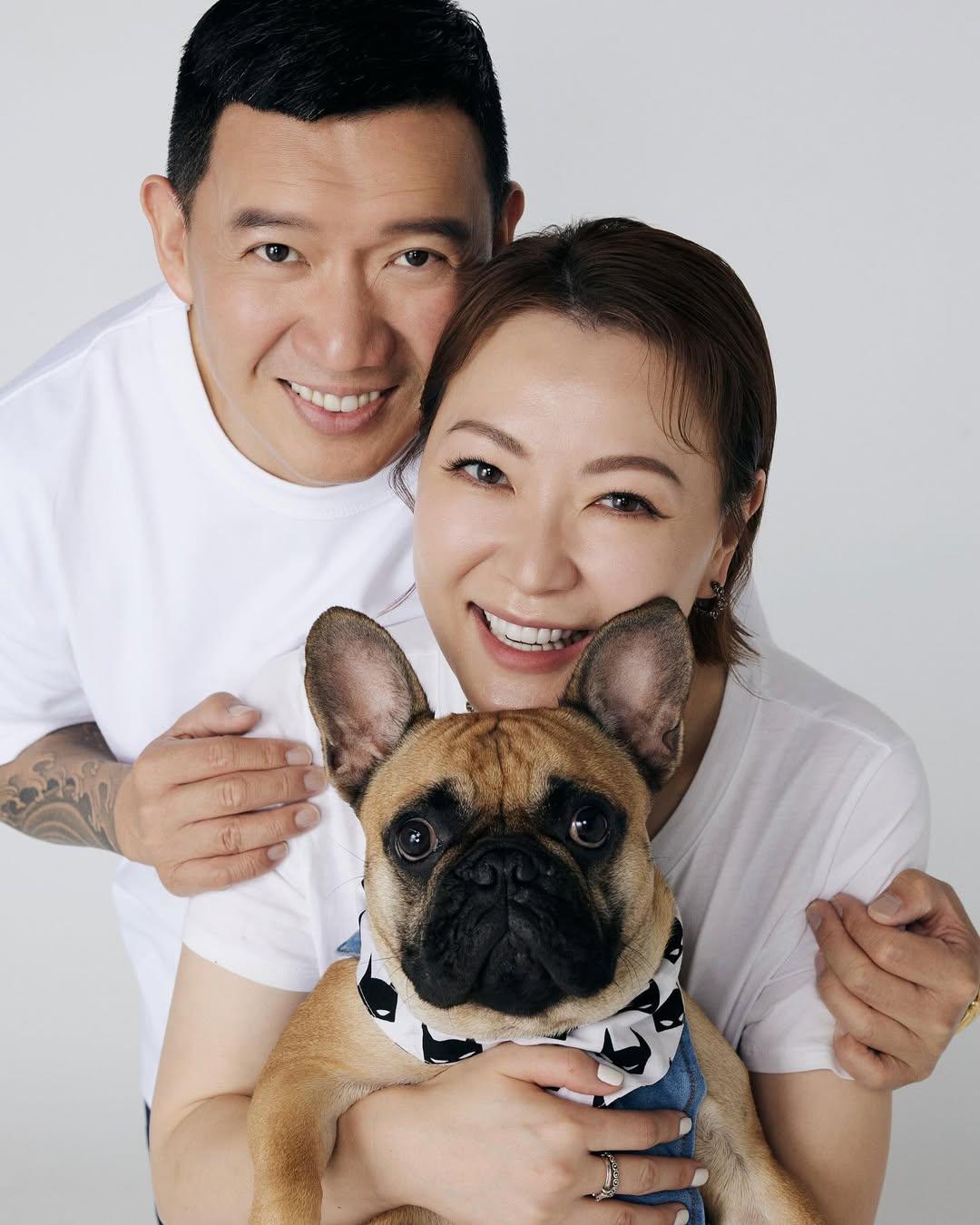 田蕊妮與杜汶澤已結婚20年,兩人與愛犬「啾咪」現定居台灣。