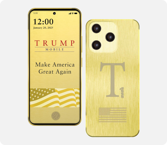 Trump Mobile T1 Phone 8002的渲染圖。