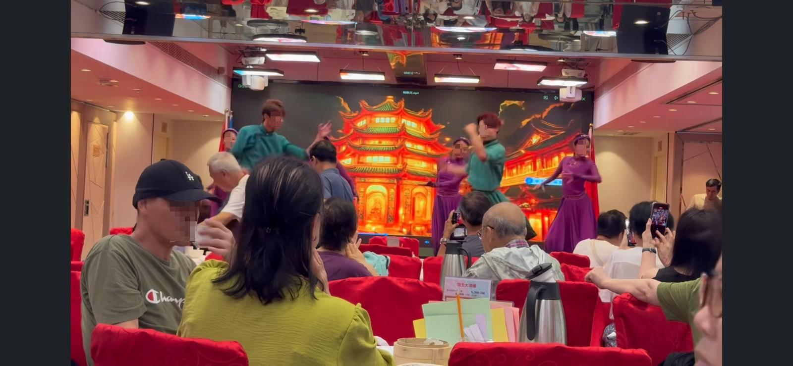 觀塘一間新開張酒樓,以蒙古舞表演吸客,被笑指「好似回到7 /80年代的香港」。