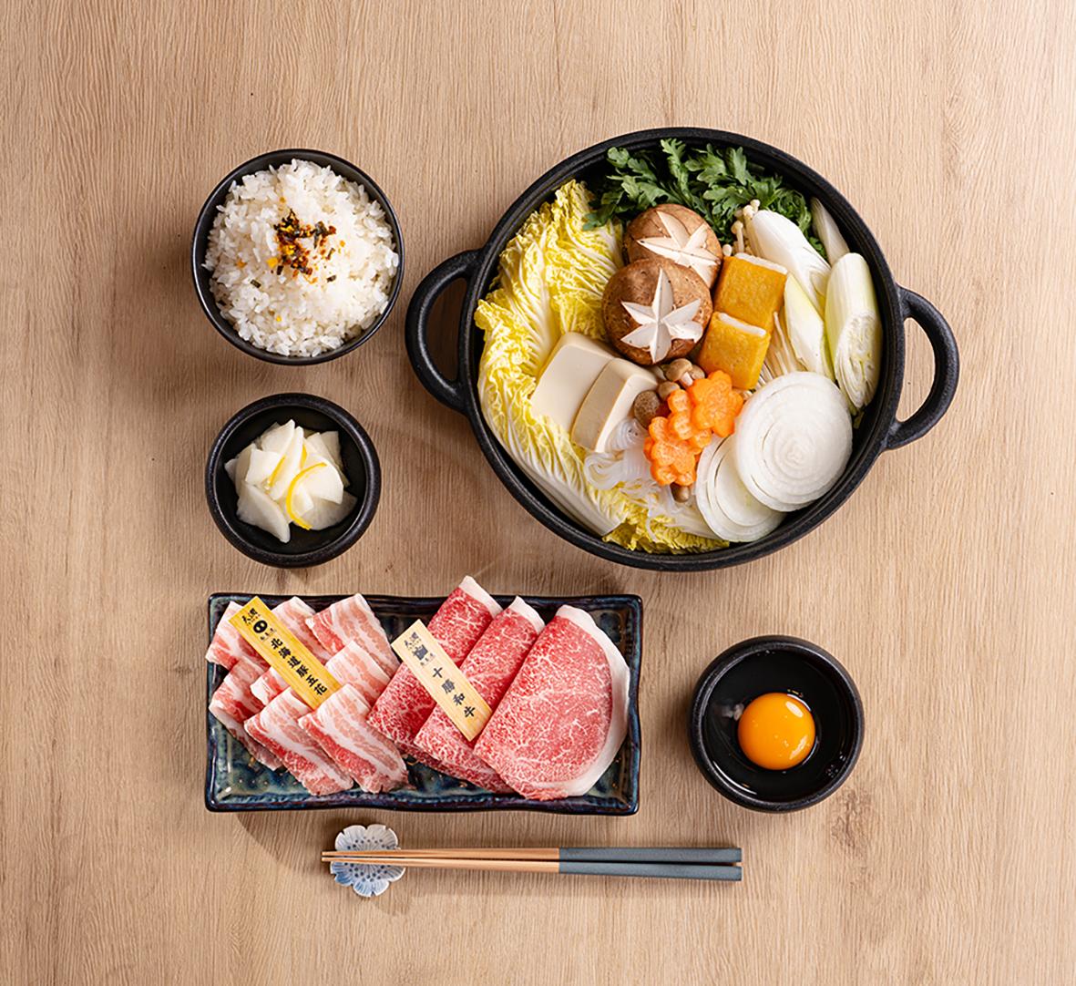 北海道 A4 黑毛和牛 70g + 豚五花 60g 套餐 $148