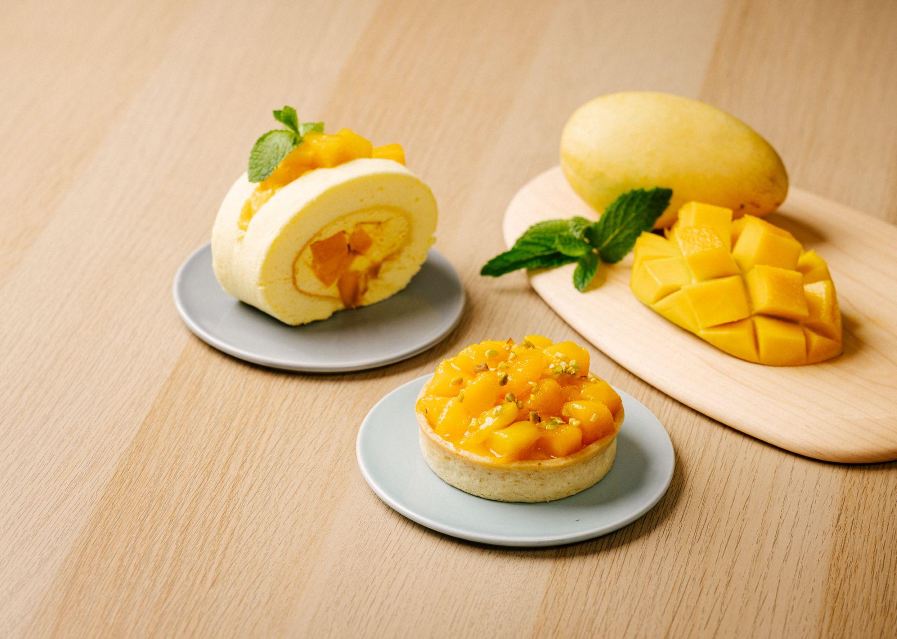 芒果撻 $48、芒果卷蛋 $48