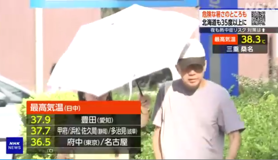 日本熱浪持續 料京都周一達38度大阪名古屋37度|日本旅遊