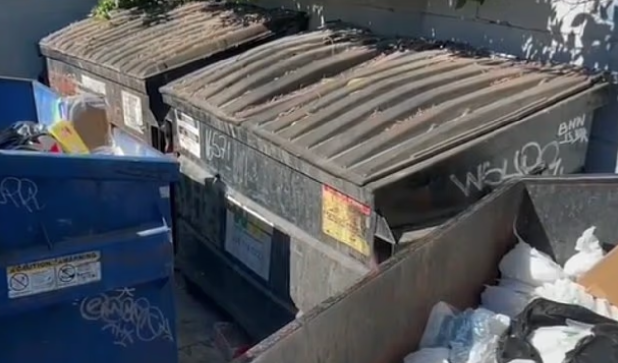 警方在垃圾桶發現裝有李梅殘肢的垃圾袋。(互聯網)