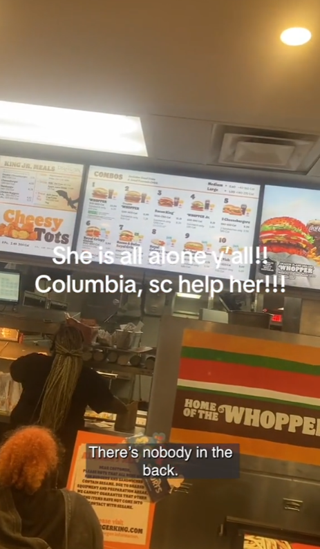 快餐店「漢堡王」走剩單親母員工一腳踢 做足12小時震驚網民