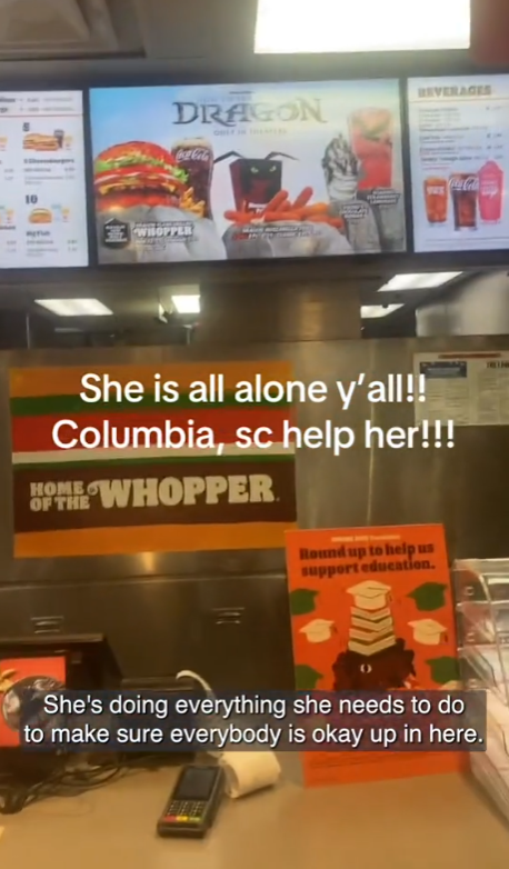 快餐店「漢堡王」走剩單親母員工一腳踢 做足12小時震驚網民