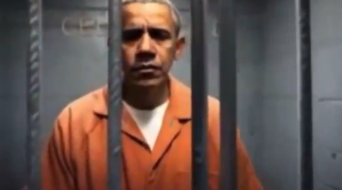 特朗普在旗下社交平台Truth Social上傳一段前總統奧巴馬被捕的人工智能(AI)生成影片。(AI生成影片)