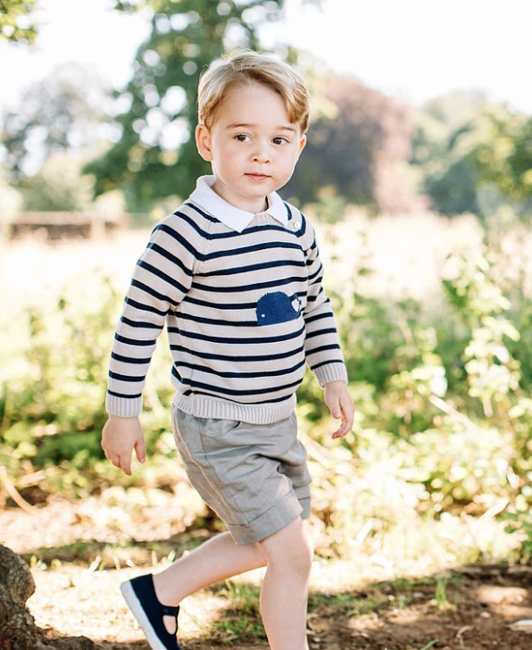 喬治3歲時的生日照。(互聯網)