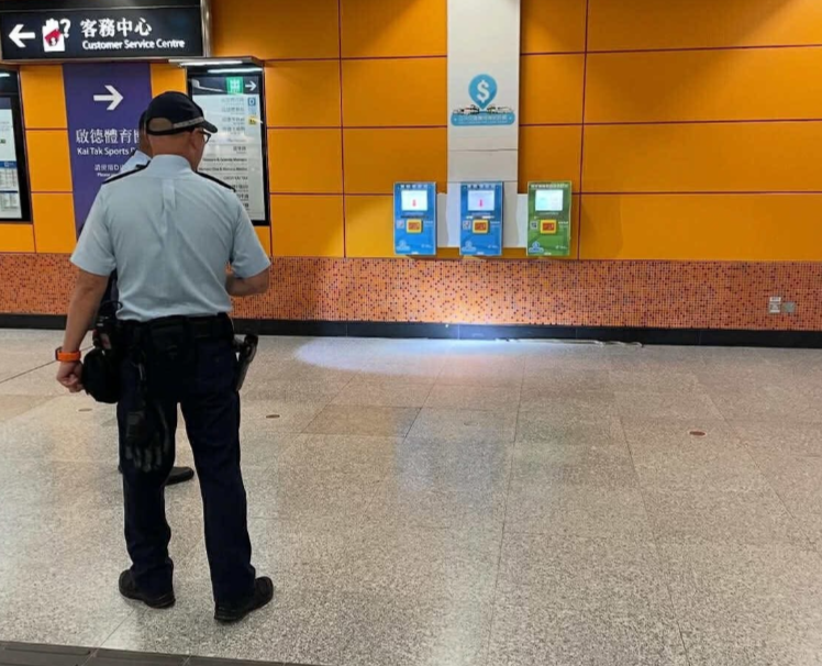 警方周五傍晚接近7時接到市民報案,指港鐵啟德站有出口位置出現蛇的蹤影(Threads)