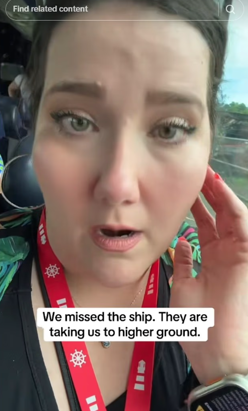 有未能上船的民眾稱只好逃往高地。(互聯網)