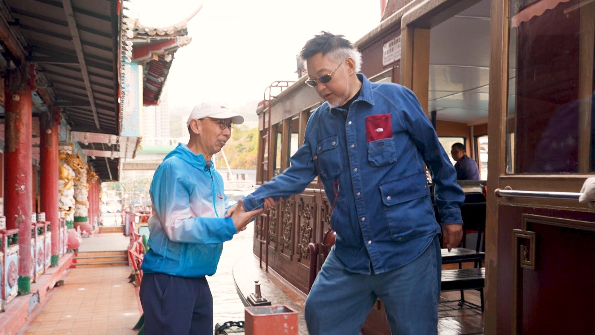 谷德昭重遊拍攝電影《食神》取影之地「太白海鮮舫」。