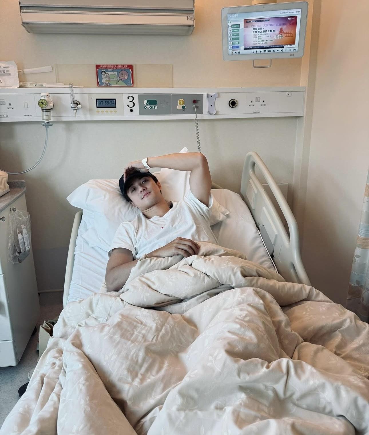 黃庭鋒突入院做手術。