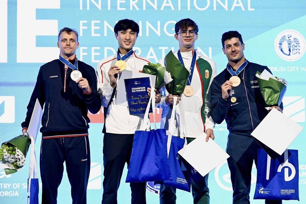 蔡俊彥成為首個奪得世錦賽冠軍的香港劍手。(中國香港劍擊總會)