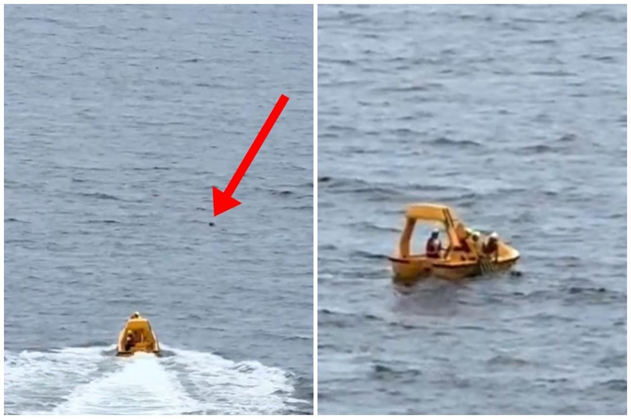 父女二人很快就變成海面上的小黑點。(X)