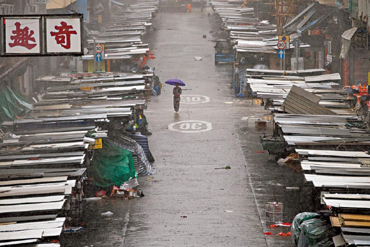 颱風韋帕 旺角排檔