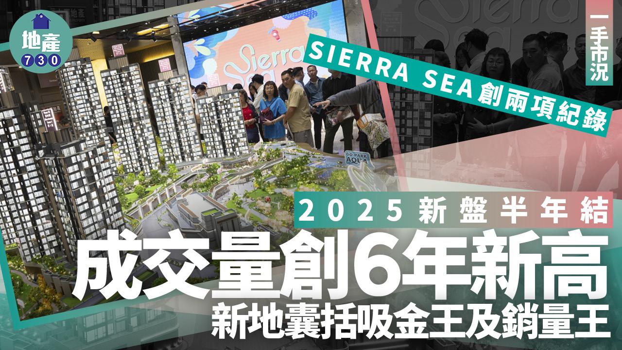 2025新盤半年結|成交量創6年新高 新地囊括吸金王及銷量王