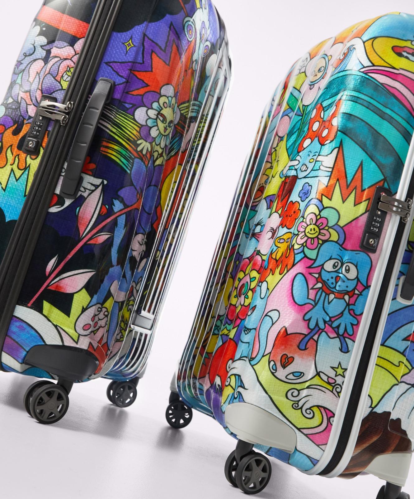 VEXX為 Samsonite旅行箱增添藝術美感。