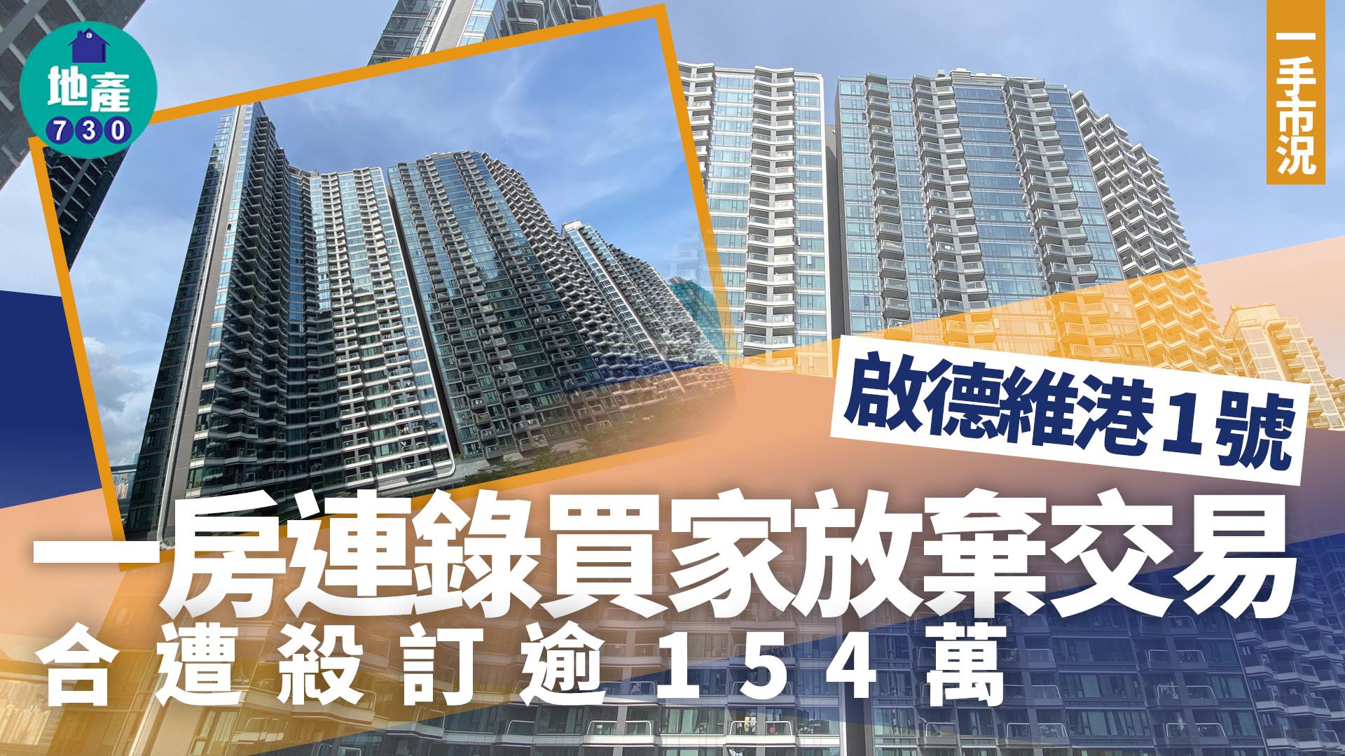 新盤撻訂|啟德維港1號一房連錄買家棄購 遭殺訂逾154萬