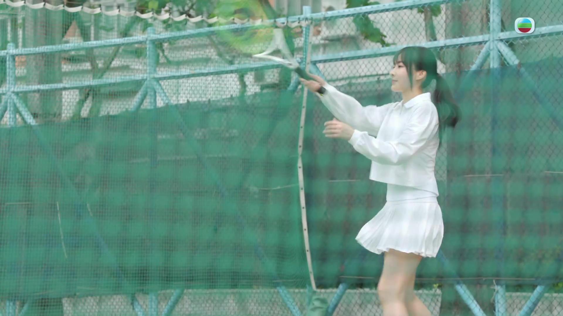 陳瀅的馬尾網球少女look被讚好pure。