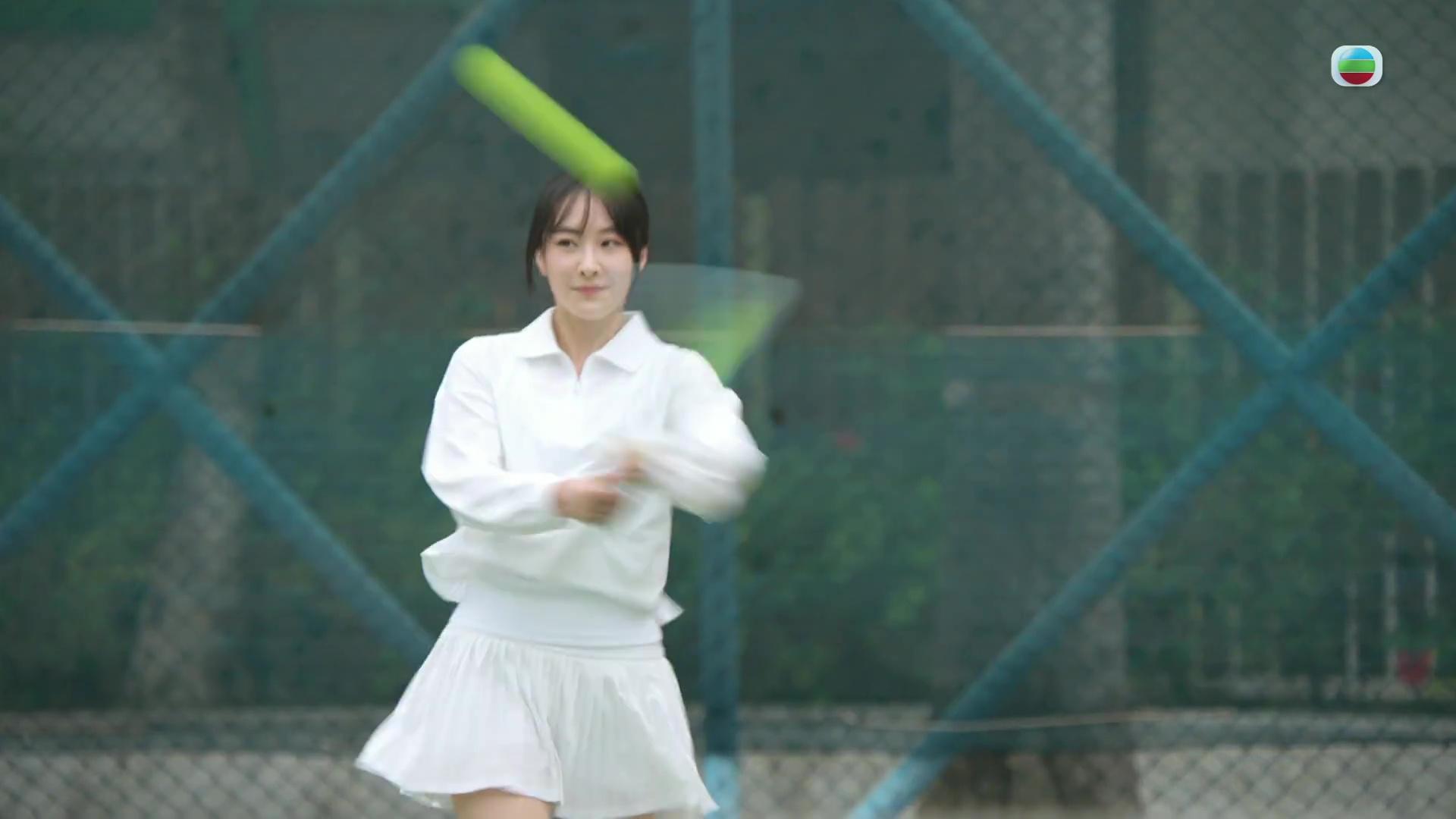 陳瀅的馬尾網球少女look被讚好pure。