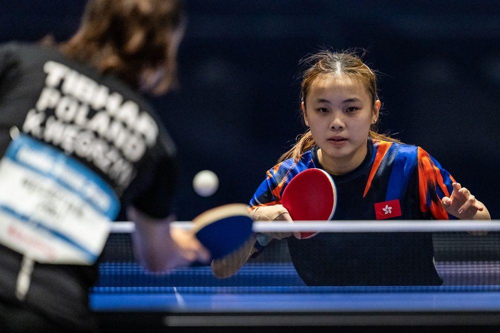 黃凱彤伙拍陳顥樺,取得世大運乒乓混雙銅牌。(FISU)