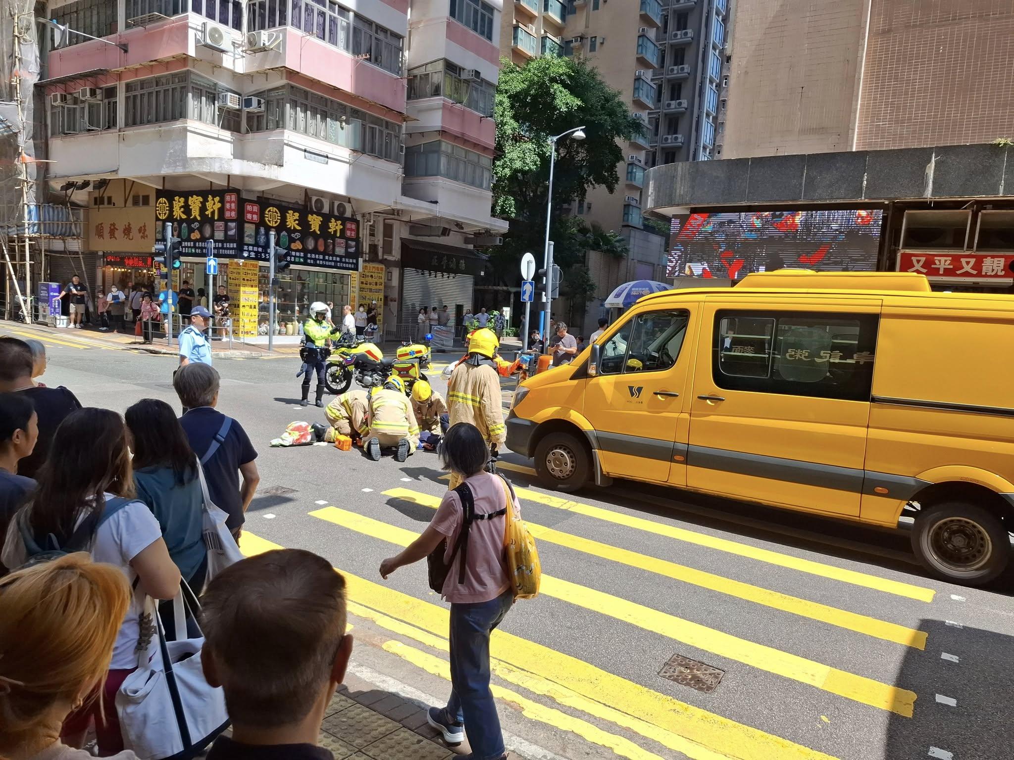 西環垃圾車撞老婦後不顧而去,警兩公里外垃圾站尋獲。(西環變幻時Facebook)