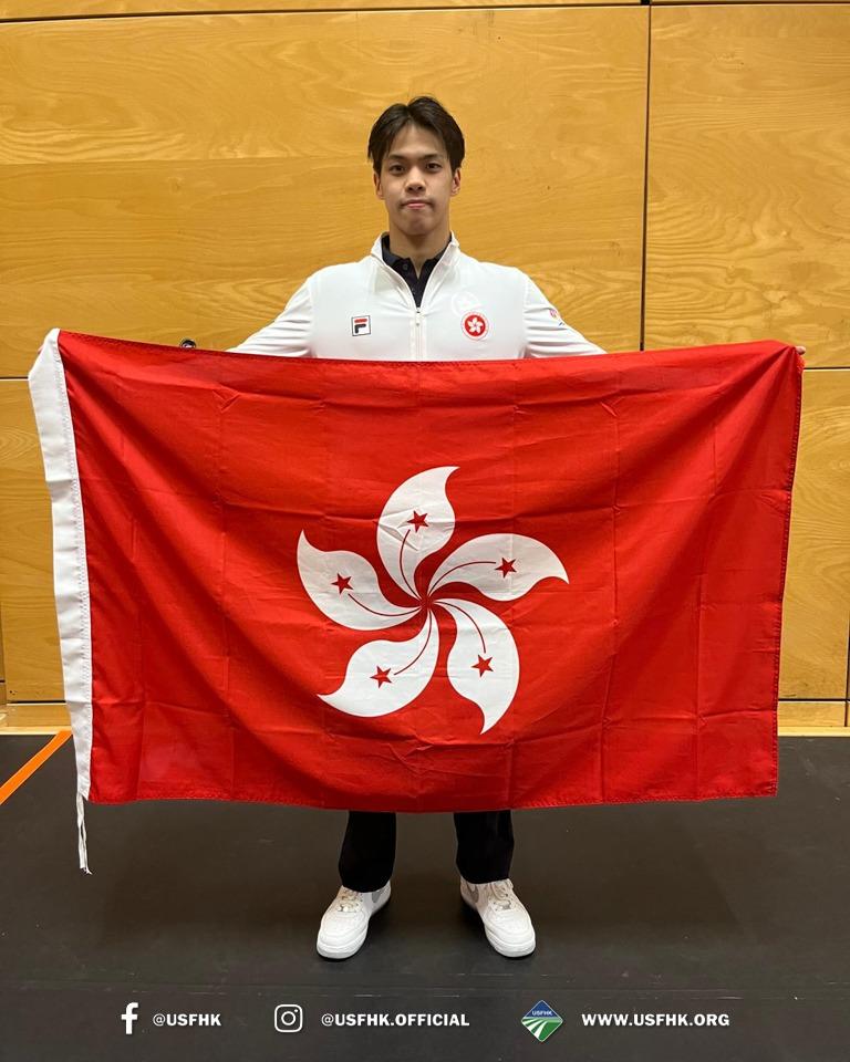 男子200米蛙泳準決賽,麥世霆游出2分10秒61,打破自己今年2月造出的2分11秒07香港紀錄。(USFHK)