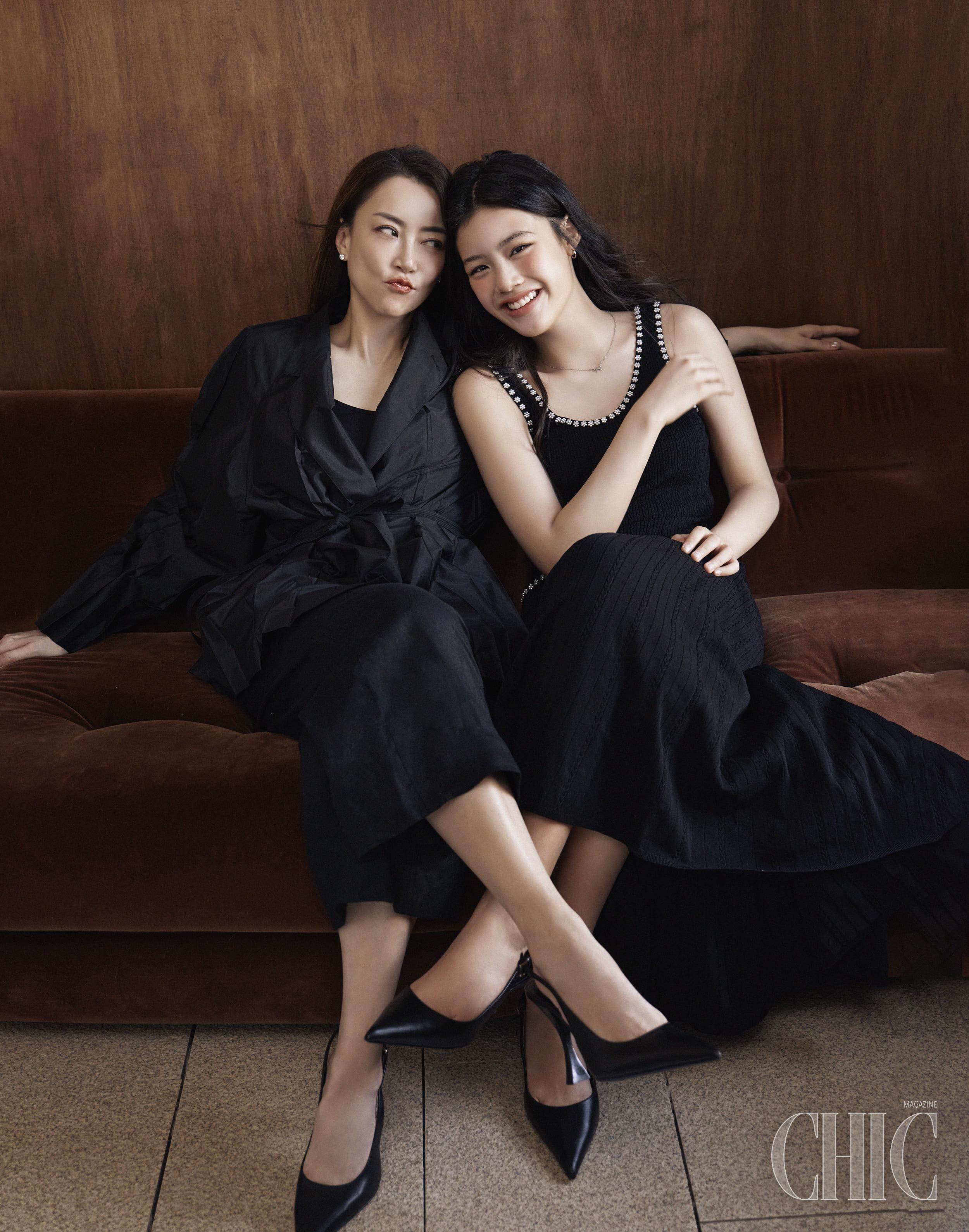 霍汶希首度與14歲囡囡Hanni拍雜誌封面。