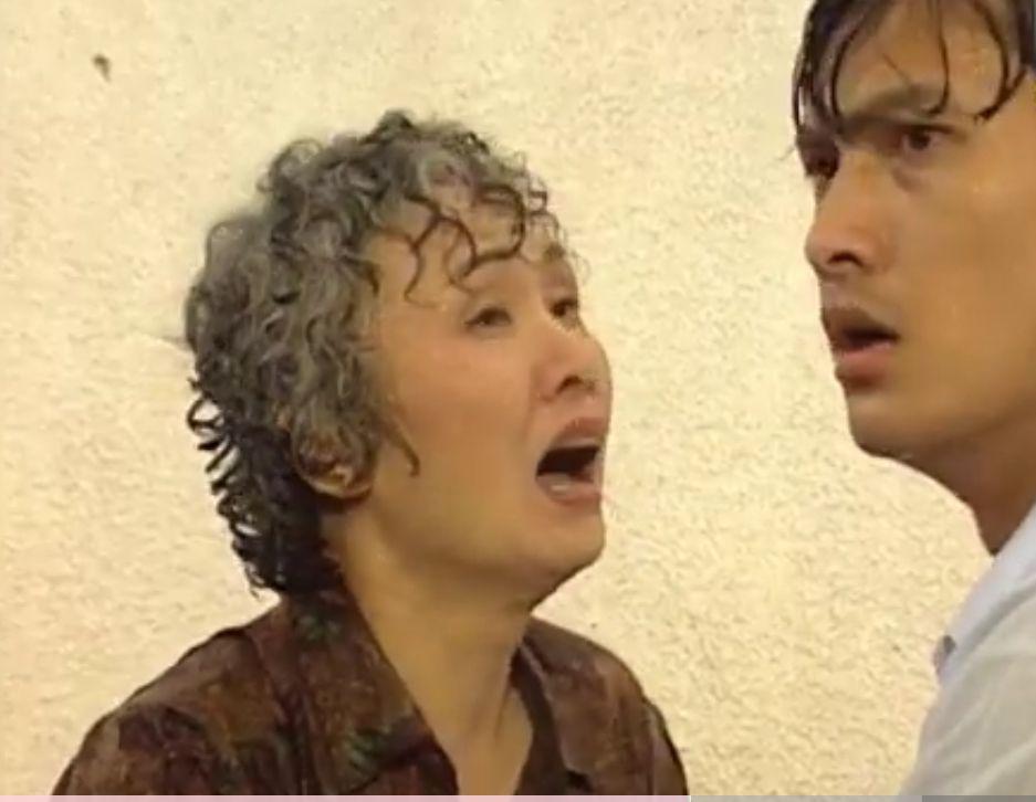 雪妮在《天地豪情》演慈母。