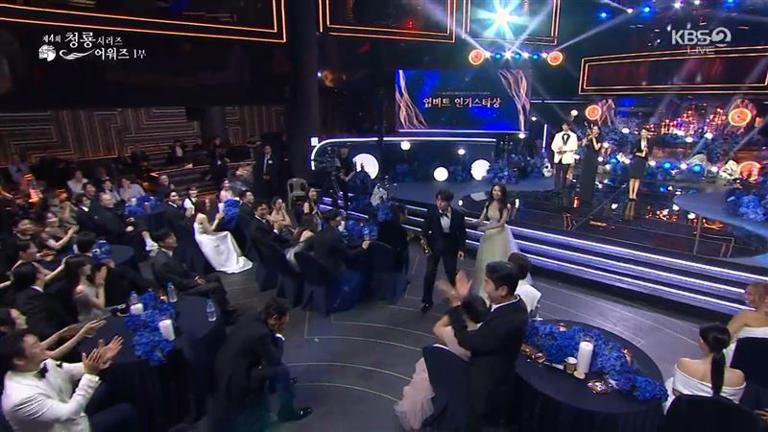 李浚赫知道自己攞錯獎即走落台,並趕快把獎還給李浚赫。