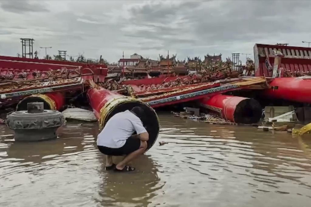 丹娜絲帶來狂風暴雨,並在多地造成災情。(美聯社)