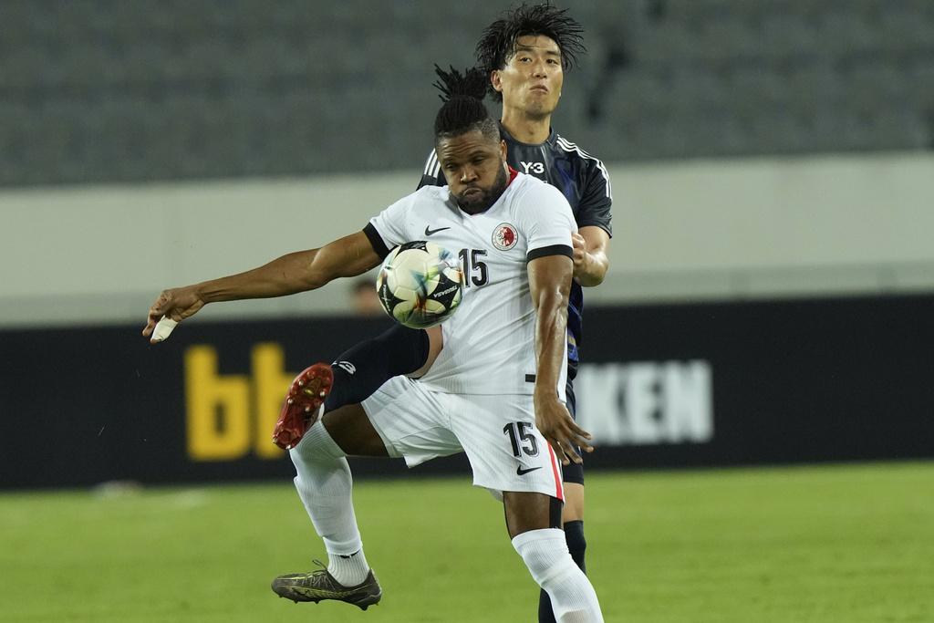 香港隊1:6不敵日本。(美聯社)