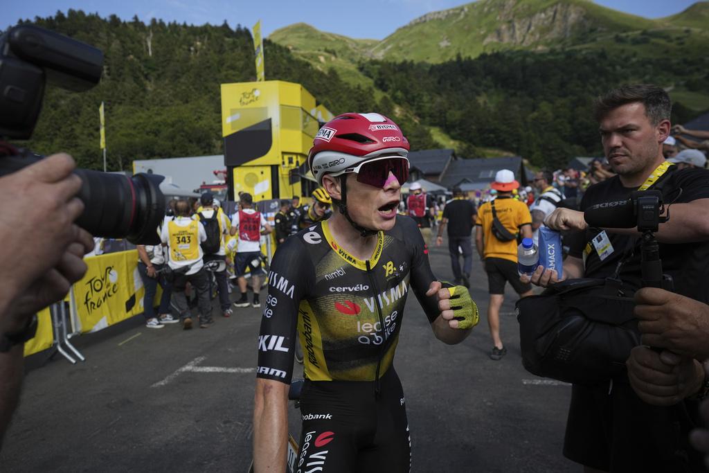 環法單車賽第十站,雲基加特(Jonas Vingegaard)在總成績暫列第四。(美聯社)