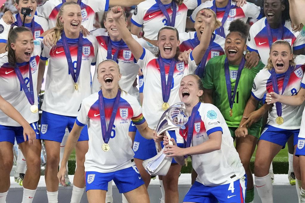 基莉(Chloe Kelly)成為英格蘭女足救世主。(美聯社)