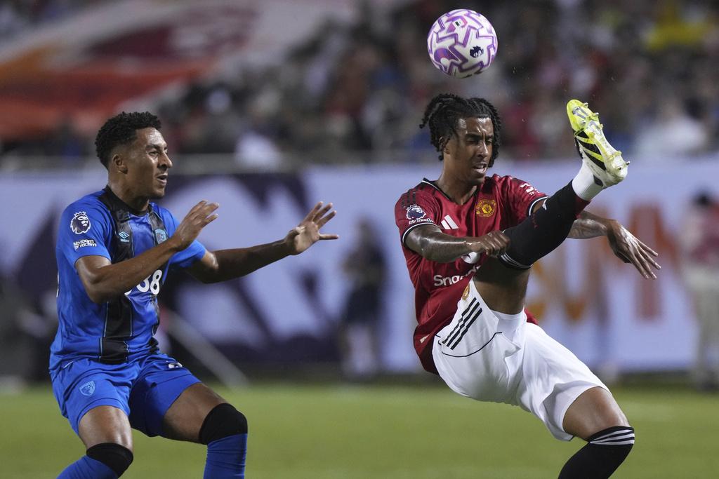 曼聯4:1贏般尼茅夫。(美聯社)